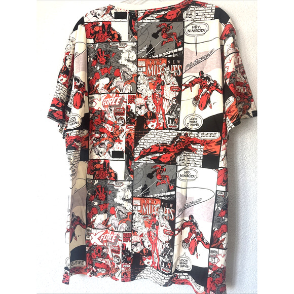 Marvel Deadpool All Comic Book Over Print T-Shirts Men's Small - Picture 4 of 10